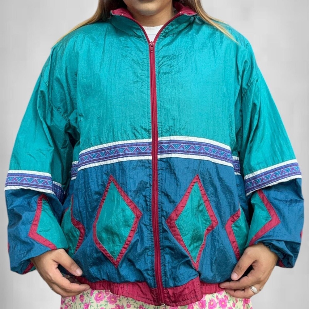 Vintage Printed Windbreaker